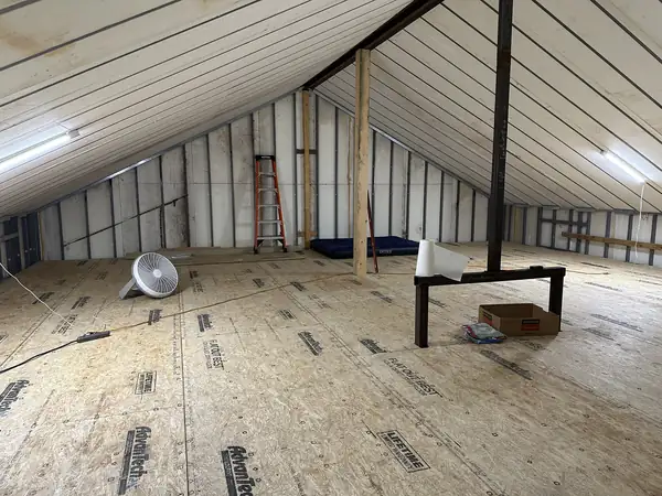 Upstairs floor decked