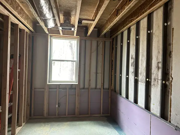 Wiring and window in place